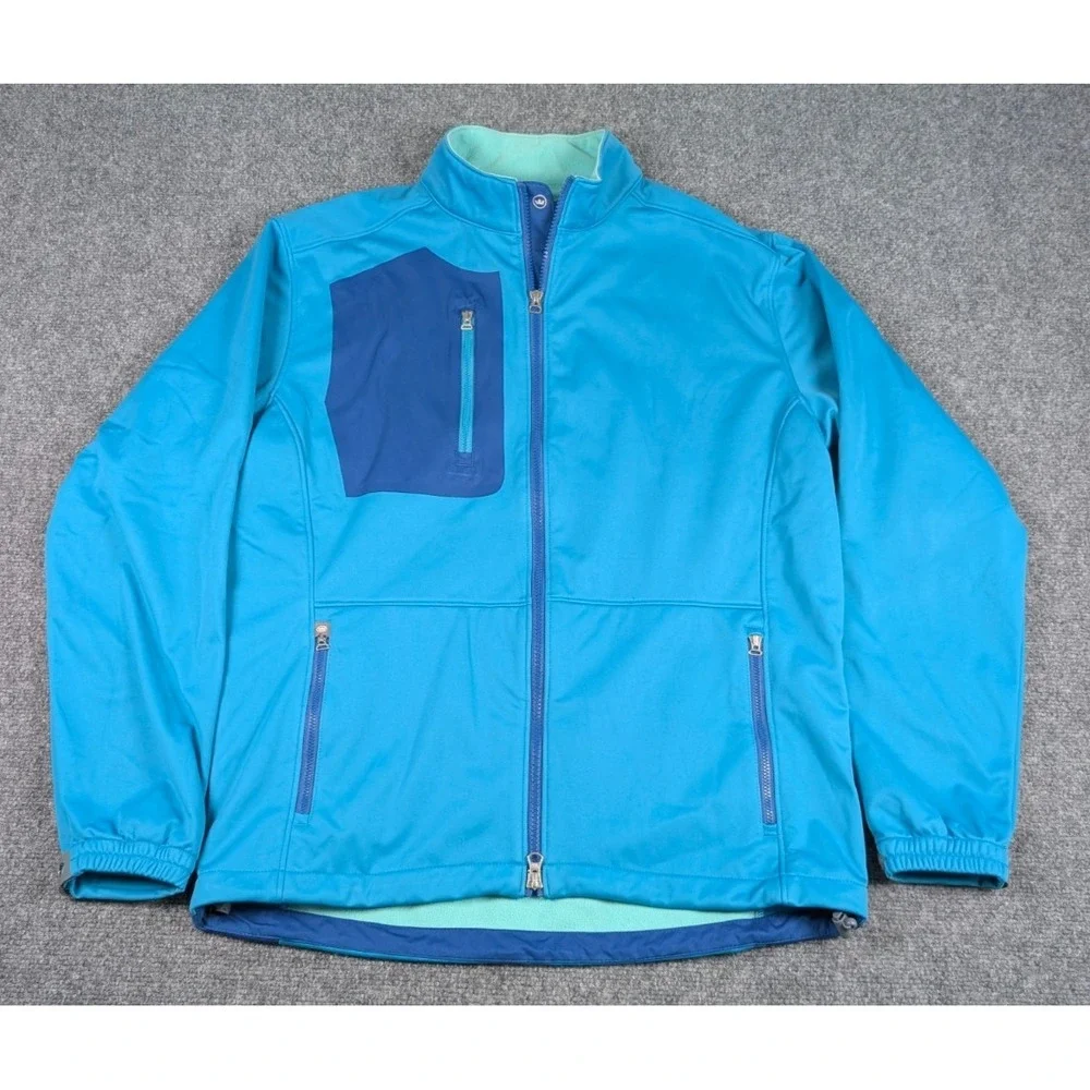 Peter Millar Gale Force Performance‎ Golf Jacket Mens M Blue Fleece Lined Golf